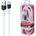 کابل تایپ سی فست شارژ 3 آمپر تسکو TCC 401 طول 1 متر