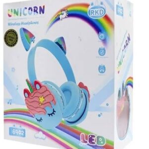خرید هدفون بلوتوثی عروسکی طرح یونیکورن مدل UNICORN RKD6902