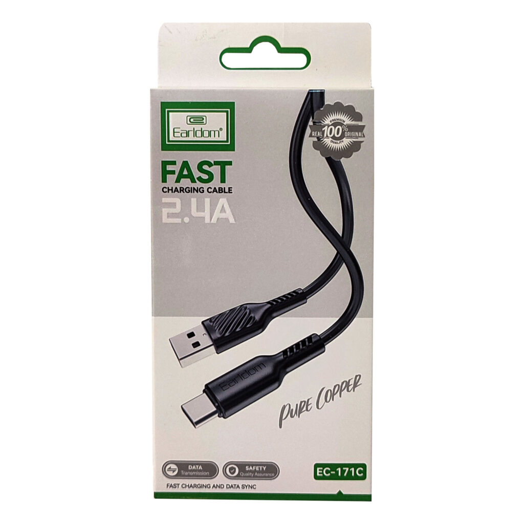 کابل تبدیل USB به USB-C ارلدام مدل EC-171C طول 1 متر